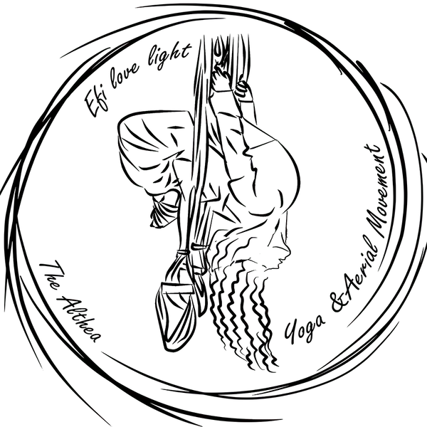 Brand logo for The Althea Movement – founded by Efi Love Light to inspire movement, mindfulness, and aerial yoga expression.